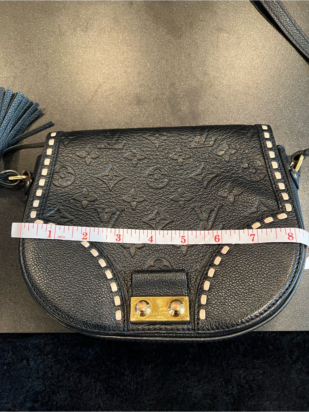 Louis Vuitton Black Empreinte Leather Monogram Junot Crossbody Purse - Picture 12 of 15